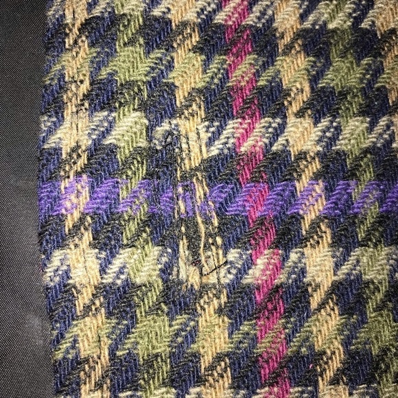 Vintage 100% Wool Tartan Plaid Pencil Skirt Size 4 - Picture 8 of 9